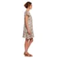 Womens Robbie Bee Short Sleeve Ruffle Hem Floral Leaf Shift Dress - image 4