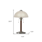 HomeRoots 23in. Silver Metal Standard Table Lamp with White Shade - image 2