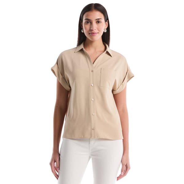 Womens Rafaella Short Roll Slv Tab Shirt - image 