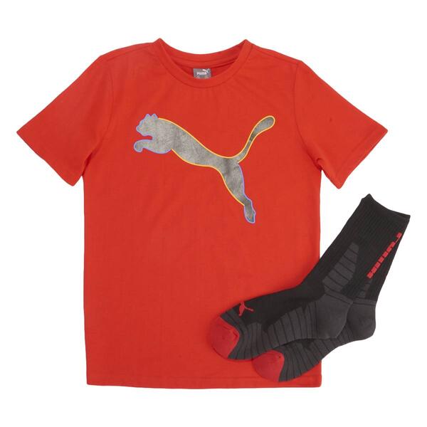 Boys (8-20) Puma 2pc. Jersey Graphic Tee &amp; Socks Set - Medium Red - image 