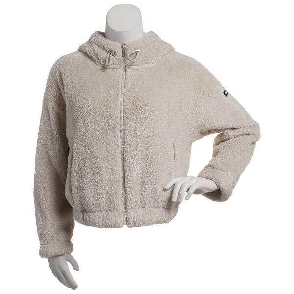 Womens Calvin Klein Performance Hooded Double Sided Sherpa Jacket - image 