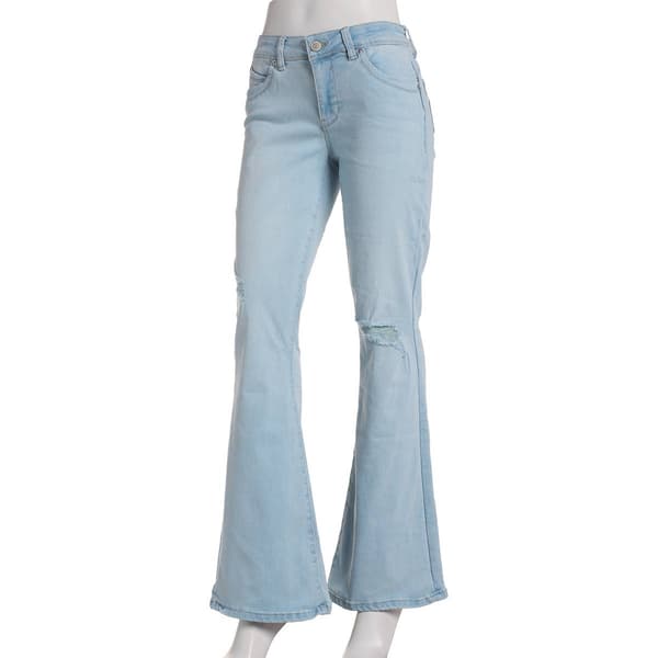 Juniors YMI(R)  Low Rise Wanna Betta Butt Distressed Flare Jeans - image 