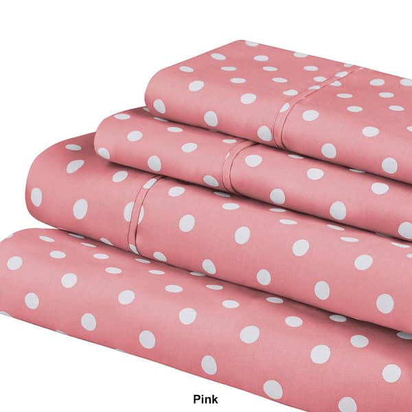 Superior 600TC Cotton Blend Polka Dot Sheet Set