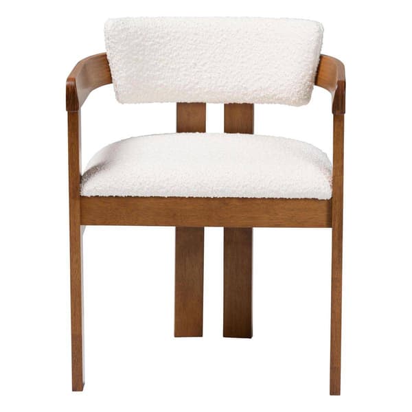Baxton Studio Carice Modern Cream Boucle Dining Chair