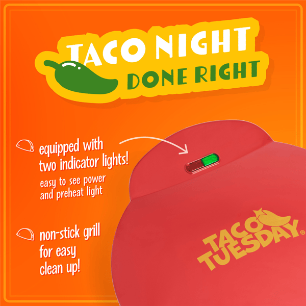 Nostalgia™ Taco Tuesday 6-Wedge Electric Quesadilla Maker
