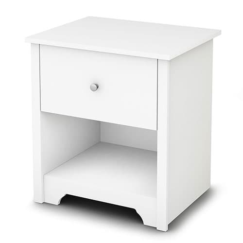 South Shore Vito 1-Drawer Nightstand - White