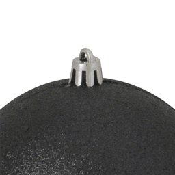 Northlight Jet Black Holographic Shatterproof Christmas Ornament