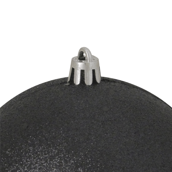 Northlight Jet Black Holographic Shatterproof Christmas Ornament