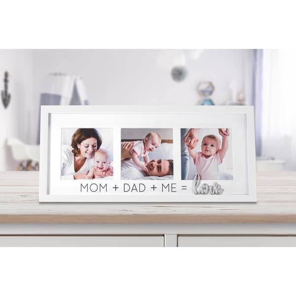 Malden 3-Opening Mom Dad Me Love Photo Frame - 4x4 - image 