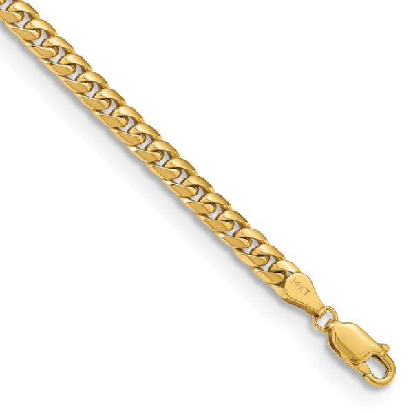 Gold Classics&#40;tm&#41; 4.3mm. 14kt. Solid Miami Cuban Chain Bracelet - image 
