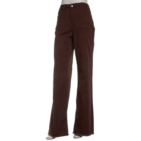 Womens Royalty Stretch Twill High Rise Wide Leg Pants - image 