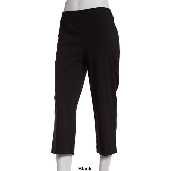Petite Briggs Solid Millenium Basic Welt Pocket Capris