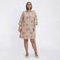 Plus Size Mlle Gabrielle Long Sleeve Coastal Stripe Shift Dress - image 1