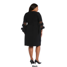 Plus Size R&M Richards Angel Sleeve Wrap Dress w/Rhinestone Trim