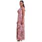 Womens R&amp;M Richards Floral Sleeveless V-Neck Crinkle A-Line Gown - image 5