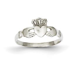 Gold Classics(tm) White Gold Claddagh Ring