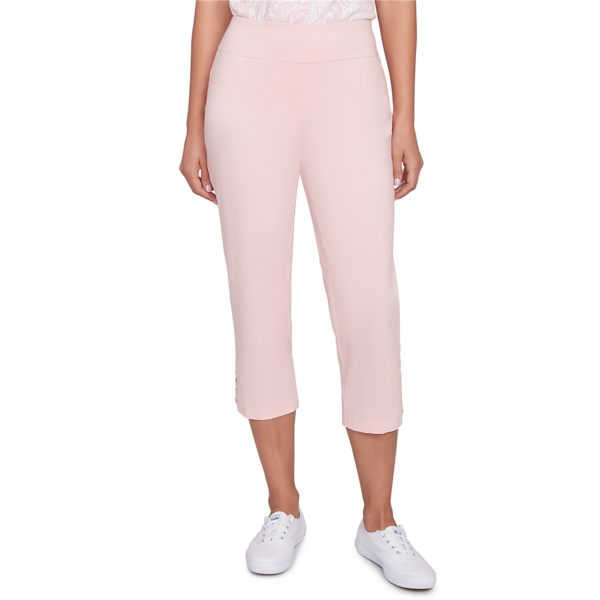 Women''s Solid Pull On Capri - image 