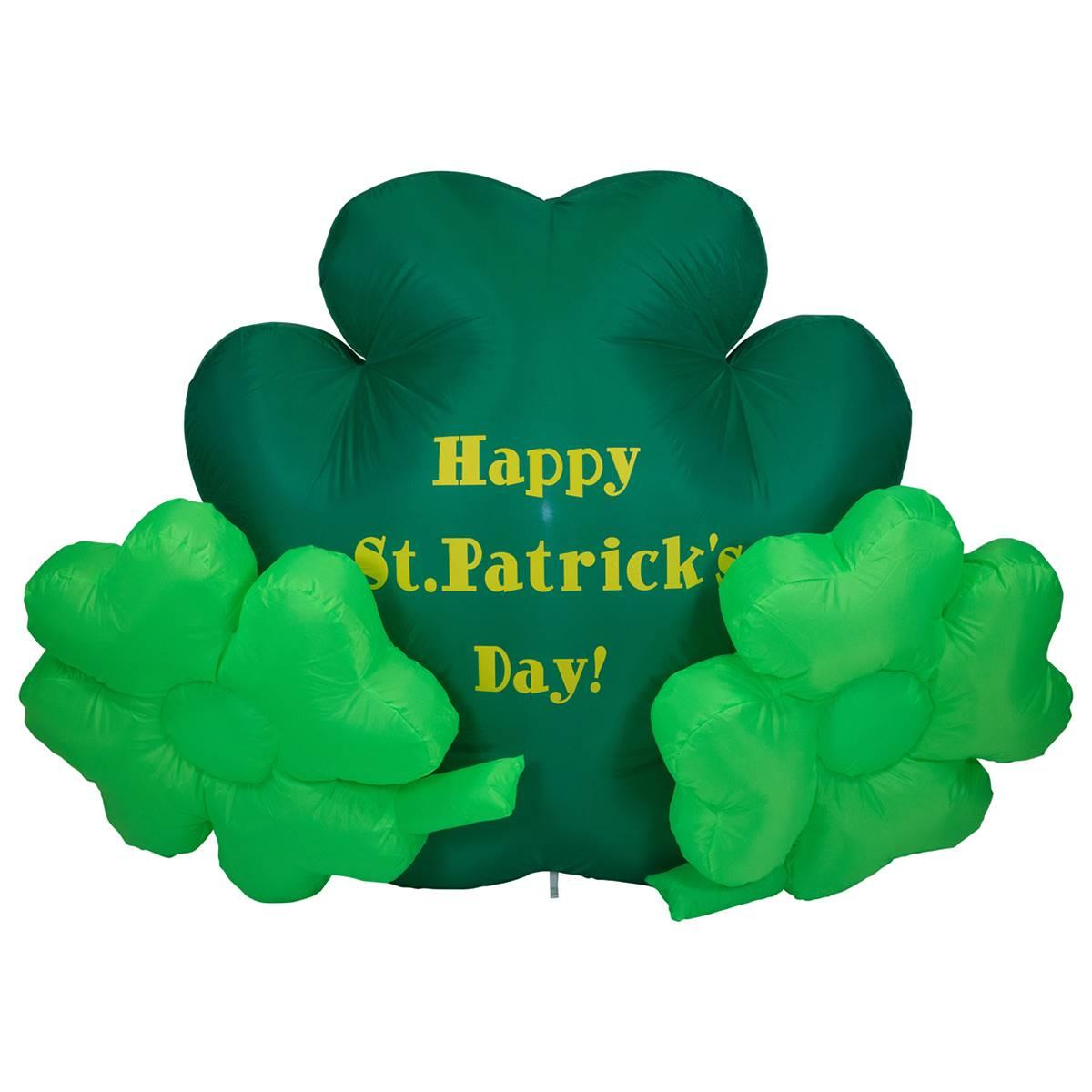 Northlight Seasonal 60in. Inflatable Triple Shamrock...