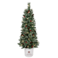 Puleo International 4.5ft. Pre-Lit Potted Pine Christmas Tree - image 1