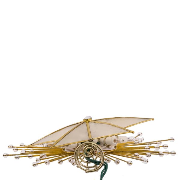 Kurt Adler 10in 5-Point Capiz Star Treetop w/ Rays & Beads