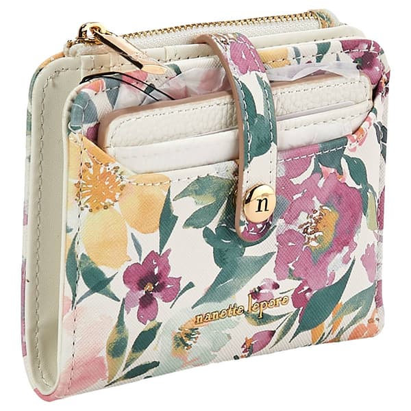 Womens Nanette Lepore Leza Bifold Wallet - Spring Magnolias
