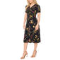 Petite MSK Short Sleeve V-Neck Twist Front Floral Midi Dress - image 3