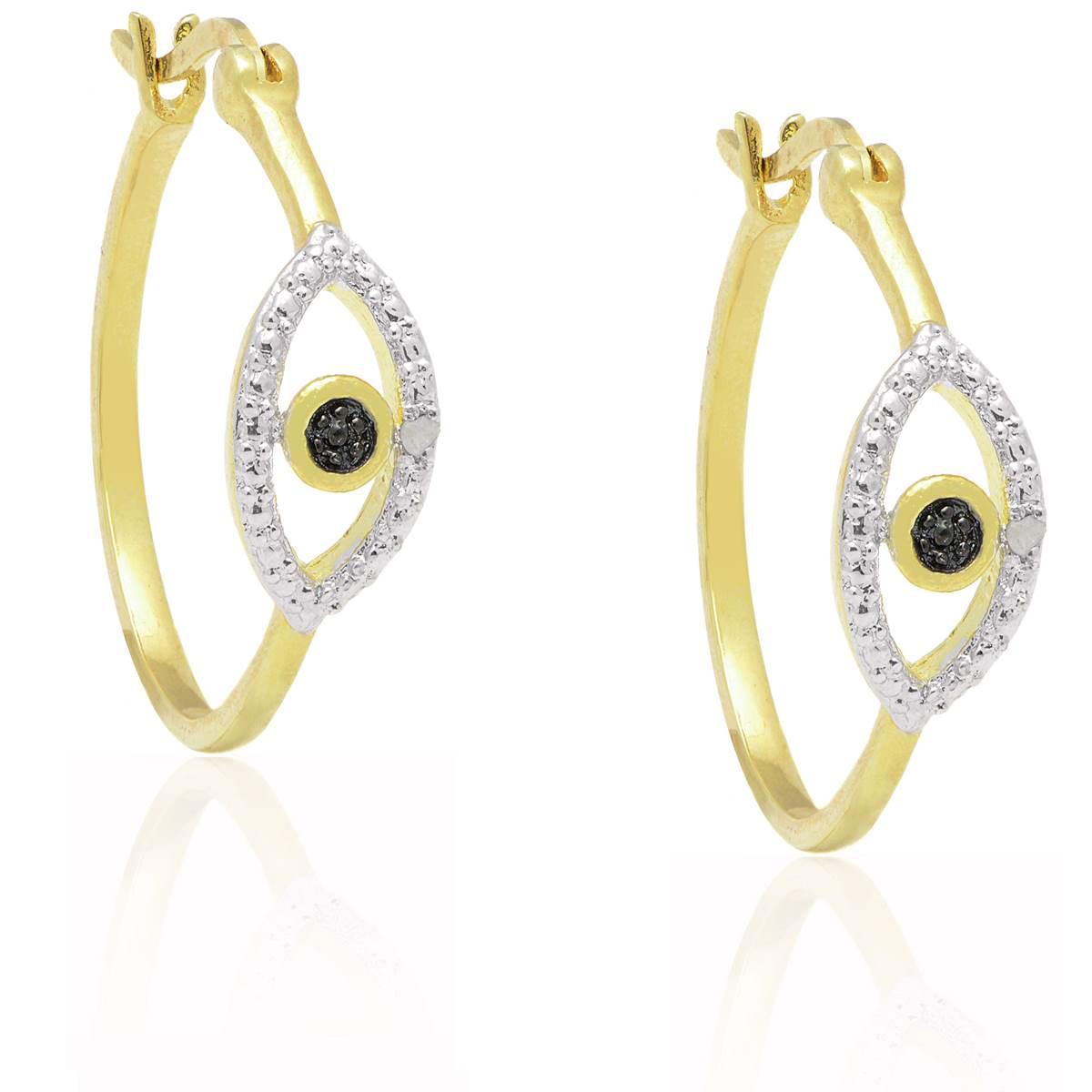 Gianni Argento Gold Two-Tone Diamond Accent Evil Eye...