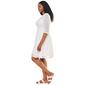 Womens Rabbit Rabbit Rabbit Puff Sleeve Illusion Neck Lace Dress - image 4