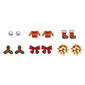 6pc. Christmas Multi Stud Earring Set - image 1