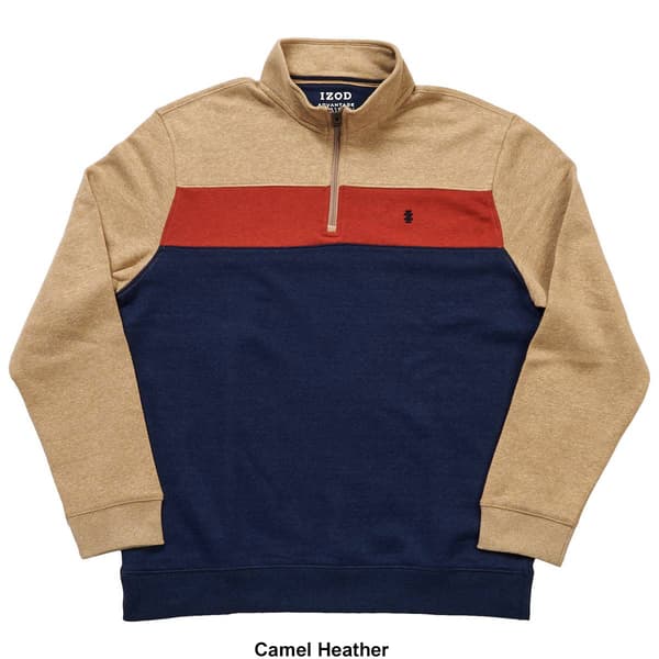 Mens IZOD® Color Block 1/4 Zip Pullover Sweater