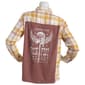 Juniors No Comment Plaid Graphic Back Casual Button Down - image 2