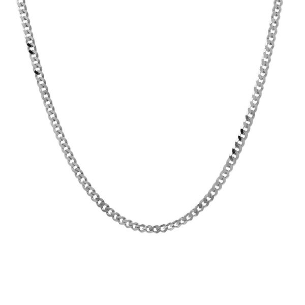 16in. Polished Sterlng Silver Grometta Chain Necklace - image 