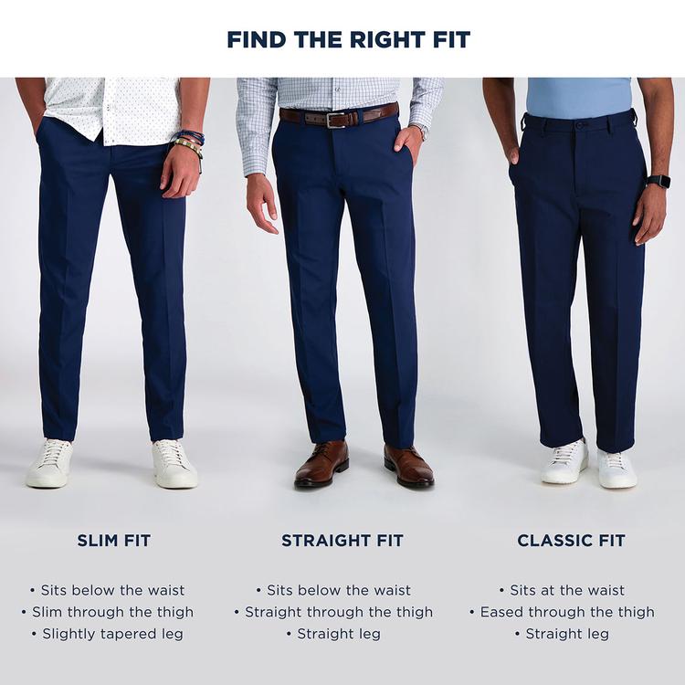 Mens Haggar® Premium No Iron Khaki Pleat Front Pants
