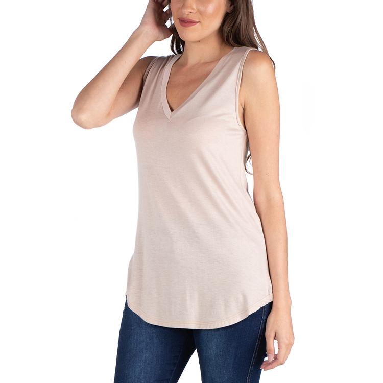 Womens 24/7 Comfort Apparel V-Neck Tunic Tank