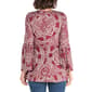 Womens 24/7 Comfort Apparel Paisley Trumpet Sleeve Tunic Top - image 2
