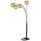 HomeRoots 84in. Black Four Light Arc Floor Lamp - image 1