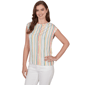 Petite Emaline Key Items Cap Sleeve Stripe Tee - image 3