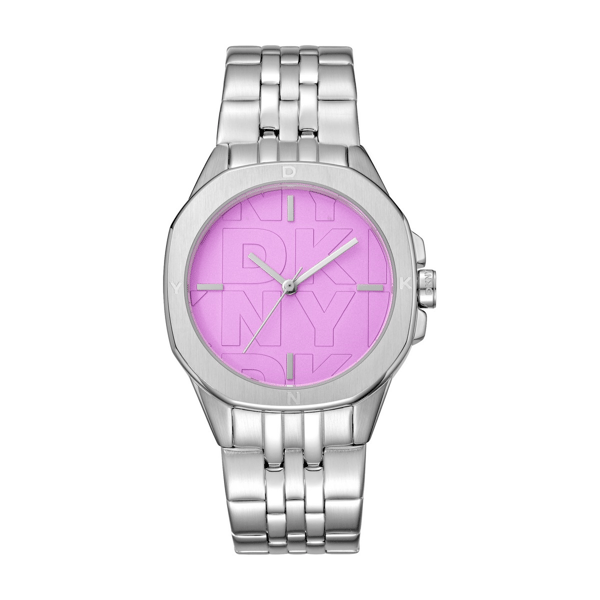 Womens DKNY Brooklyn Midi Pink Dial Bracelet Watch - DK1L012M0055