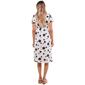 Womens Due Time Short Sleeve Floral Midi Maternity Dress - Ivory - image 2