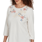 Petite Alfred Dunner Camden Market Floral Embroidery Blouse - image 5