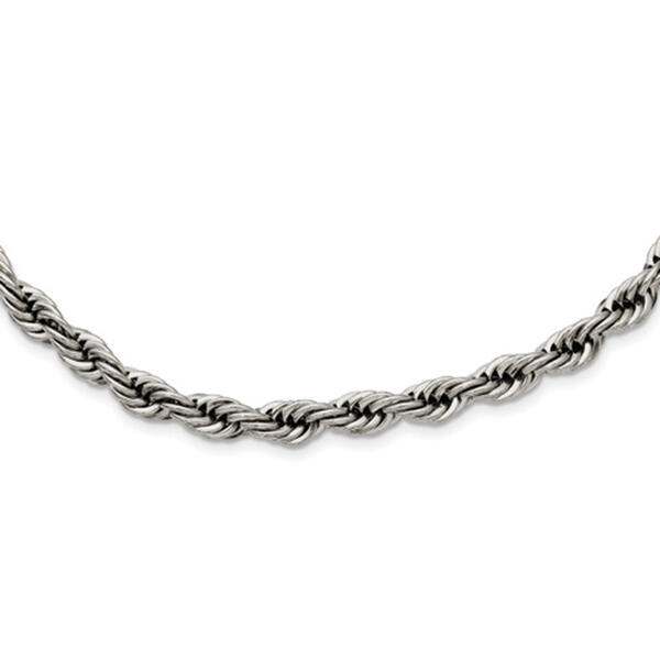 Mens Gentlemen's Classics&#40;tm&#41; Stainless Steel Polished Rope Necklace - image 