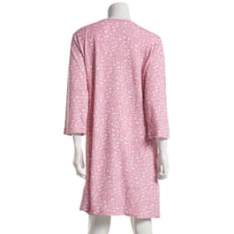 Womens Karen Neuburger 3/4 Sleeve Ditsy Floral Henley Nightshirt