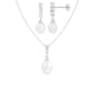 Splendid Pearls Sterling Silver Necklace &amp; Earrings Pearl Set - image 2
