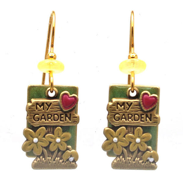 Silver Forest Gold-Tone Garden Daisies Earrings - image 