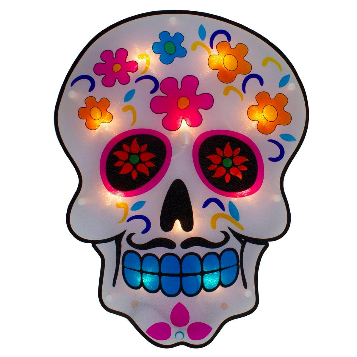 Northlight Seasonal 15in. Lighted Day of the Dead Silhouette
