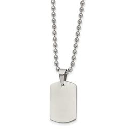 Mens Gentlemen's Classics™ Reversible Steel Dog Tag Necklace