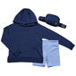 Girls (7-16) 90 Degree(R) by Reflex Hoodie w/ Bike Shorts - Navy - image 1