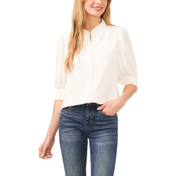 Solid elbow sleeve top main image 1