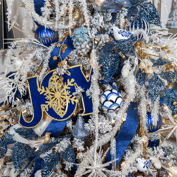 Northlight 6.5in. White & Blue Bird Glass Christmas Ornament