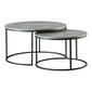 Coaster Round 2pc. Nesting Coffee Table - Grey & Gunmetal - image 2